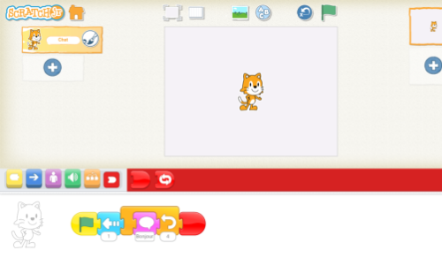 Capture d'écran Scratch JR